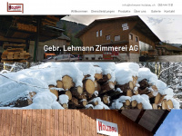 lehmann-holzbau.ch Webseite Vorschau
