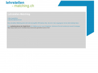 lehrstellen-matching.ch Webseite Vorschau
