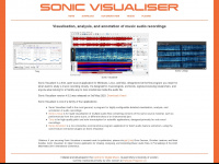 sonicvisualiser.org Webseite Vorschau