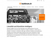 leseforum.ch Webseite Vorschau