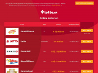 lotto.ch Webseite Vorschau