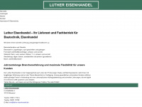 luther-eisenhandel.de Webseite Vorschau