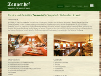 tannenhof-saupsdorf.de Webseite Vorschau