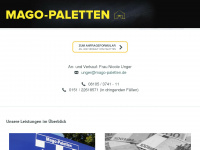 mago-paletten.de Webseite Vorschau