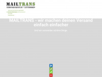 mailtrans.at Webseite Vorschau