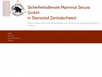 mammut-secura.ch Webseite Vorschau