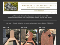 marbrerie-boisdevaux.ch Webseite Vorschau