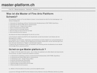 master-platform.ch Webseite Vorschau