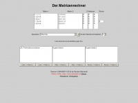 matrizen-rechner.de Webseite Vorschau