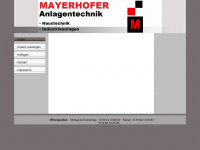 mayerhofer-anlagentechnik.de Webseite Vorschau