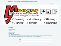 menger-elektro.de Webseite Vorschau