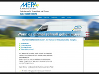 mepa-kurierdienste.de Webseite Vorschau