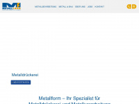 metallform.at Webseite Vorschau