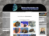 meteoritenladen.de Webseite Vorschau