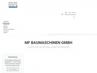 mf-baumaschinen.de Webseite Vorschau