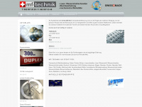 mf-technik.ch Webseite Vorschau