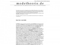 modetheorie.de Webseite Vorschau