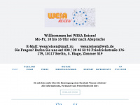 wesa-reisen.de Webseite Vorschau