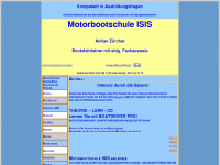 motorbootschule-isis.ch Webseite Vorschau