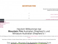 mountainfire-aussies.de Webseite Vorschau