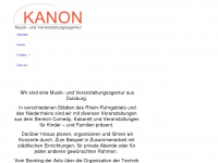 kanon-agentur.de Webseite Vorschau