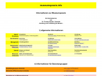 museum-info.de Webseite Vorschau