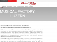 musicalfactory.ch Webseite Vorschau