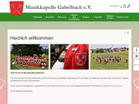 musikkapelle-gabelbach.de Webseite Vorschau