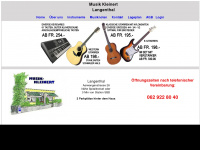 musiknoten.ch Webseite Vorschau