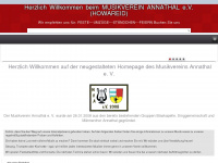 musikverein-annathal.de Webseite Vorschau