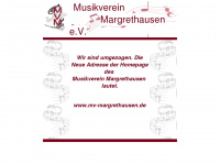 musikverein-margrethausen.de Webseite Vorschau