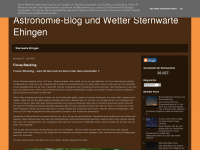astronomieblog-sternwarte-ehingen.blogspot.com Webseite Vorschau