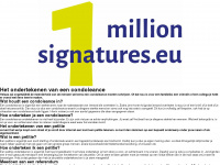 1millionsignatures.eu Webseite Vorschau