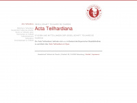 acta-teilhardiana.de Webseite Vorschau