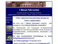 1-monat-fahrverbot.de Webseite Vorschau