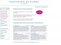 theaterverlag-rieder.de Webseite Vorschau