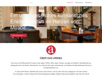 arema-restaurant.de Webseite Vorschau
