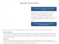 billigflug-suche.de Webseite Vorschau