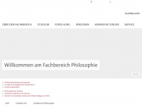 philosophie.uni-hamburg.de Webseite Vorschau