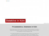 detektive-koeln.de Webseite Vorschau