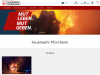 feuerwehr-pforzheim.de Webseite Vorschau