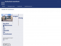 sw.hs-mannheim.de Webseite Vorschau