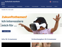 informatik.hs-mannheim.de Webseite Vorschau