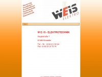 weis-elektrotechnik.de Webseite Vorschau
