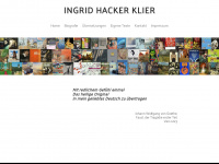 ingrid-hacker-klier.com Webseite Vorschau