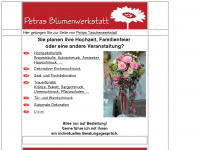 petrasblumenwerkstatt.de Webseite Vorschau