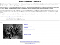 museum-optischer-instrumente.de Webseite Vorschau