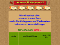musikerverein-heidenau.de Webseite Vorschau
