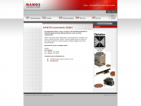 nanos-instruments.de Webseite Vorschau