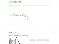 nativedog.ch Webseite Vorschau